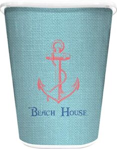 rnk shops chic beach house waste basket - single sided (white)