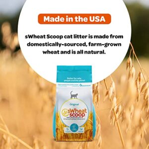 sWheat Scoop Natural Wheat Cat Litter, Original, Fast Clumping with Odor Neutralizing Enzymes, 25 Pound Bag