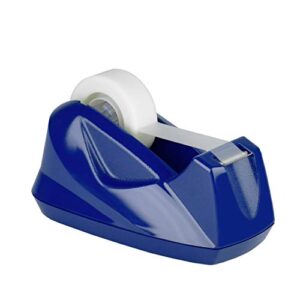 acrimet premium desktop tape dispenser non-skid base (heavy duty) (deep blue color)