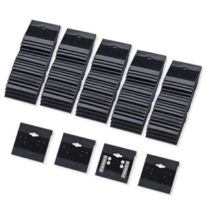 super z outlet black velvet plastic display cards for earrings, jewelry accessories, 2" x 2" (100 pk)
