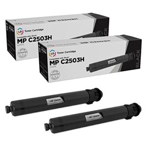 ld compatible toner cartridge replacement for ricoh mp c2503h 841918 (black, 2-pack)
