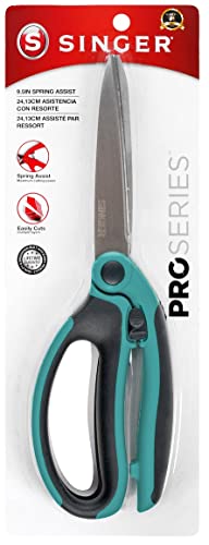 SINGER 00565 9-1/2-Inch ProSeries Spring Assist Scissor with Comfort Grip , Teal