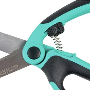 SINGER 00565 9-1/2-Inch ProSeries Spring Assist Scissor with Comfort Grip , Teal