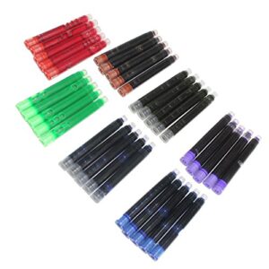 Gullor 35 PCS International Size Pen Ink Cartridge to Fit Jinhao Fountain Pens, 7 Colors, 7 Packs