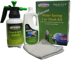 drainbo 12010 kit extreme water saving car wash kit with pump and spray and microfiber cloth