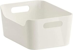 ikea 301.550.19 variera convenient kitchen open storage box, high gloss white, easy to carry and take out of your kitchen drawers or shelves since it has two grip-friendly handles