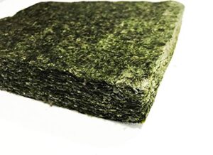 far edge aquatics bulk green seaweed for fish - extra large sheets (5.10 oz approx.) - stays intact longer
