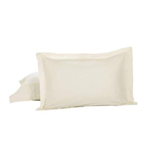 today’s home pillow shams soft microfiber tailored classic styling, standard, ivory (2 pack)