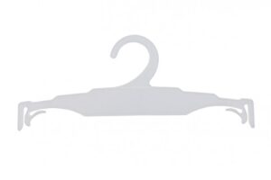 nahanco 1830 plastic hangers, molded polystyrene lingerie, 10", white (pack of 500)