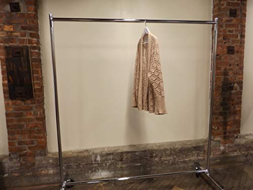 NAHANCO R504 Commercial Grade Rolling Clothing Garment Rack, Chrome (1 Each)