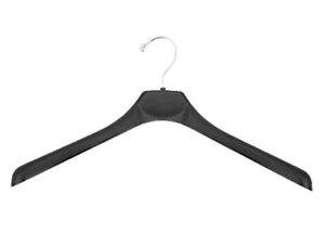 nahanco 2493 plastic jacket hangers, wide shouldered, 19", black (pack of 50)