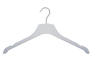 nahanco 9101750 acrylic top hanger, 17", white (pack of 50)