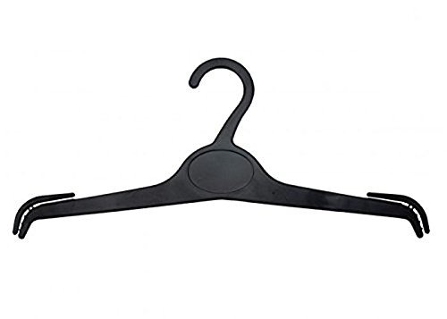 NAHANCO NH03B Plastic Intimate Apparel Hanger, 12 1/4", Black (Pack of 500)