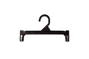 nahanco h29b pinch clip plastic hook skirt/slack hanger, 9 1/2", black (pack of 100)