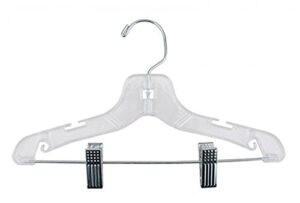 nahanco 412rc super heavy weight plastic suit hanger, 12", clear (pack of 100)