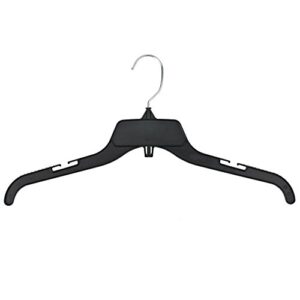 nahanco 484b plastic top hangers, lightweight, 17", black (pack of 200)