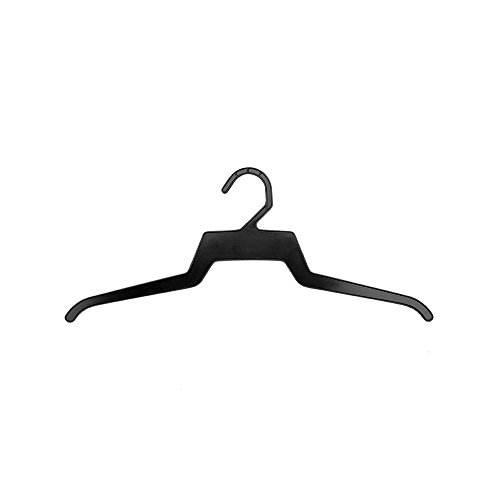 NAHANCO 2158 Plastic Shirt/Blouse Hangers, 18", Black (Pack of 500)