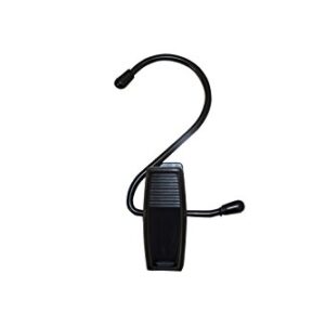 NAHANCO 610BBH Hang All Black Plastic Clip with Black Metal Hook, 4 1/2" (Pack of 100)