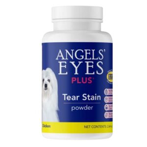 angels’ eyes plus tear stain prevention chicken powder for dogs and cats | for all breeds | no wheat no corn | daily support for eye health | proprietary formula