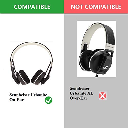 VEKEFF Replacement Ear Cushions Pad for Sennheiser Urbanite On-Ear Headphones-Black