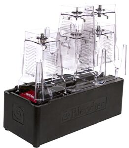 blendtec rapid rinser station - one-push cleaning for blender jars - compatible with blendtec blenders - black