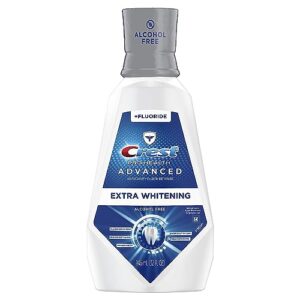 crest pro-health advanced mouthwash, alcohol free, extra whitening, energizing mint flavor, 946 ml (32 fl oz)
