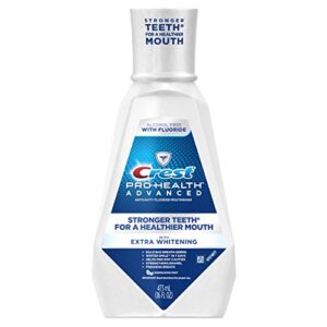 crest pro-health advanced mouthwash with extra whitening, energizing mint, 16 fluid ounce