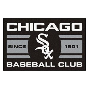 fanmats 18464 chicago white sox baseball club starter rug, team color, 19" x 30"