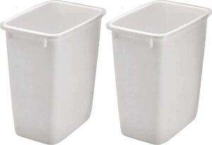 rubbermaid 2806tp-wht 36qt open wastebasket, white (pack of 2)