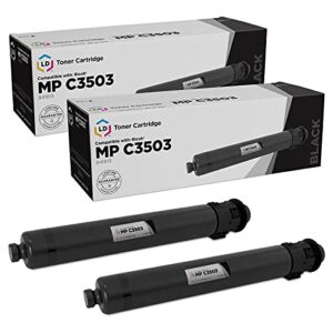 ld compatible toner cartridge replacement for ricoh mp c3503 841813 (black, 2-pack)