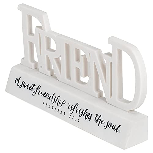 Dicksons Friend Friendship Refreshes The Soul Proverbs 27:9 Resin Stone Tabletop Word Plaque