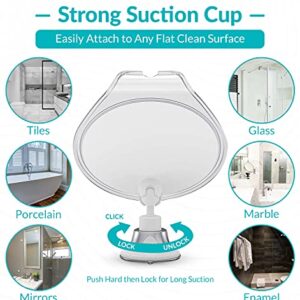 PROBEAUTIFY Fogless Shower Mirror for Shaving - Strong Suction, Razor Holder & 360 Degree Rotation Shower Shaving Mirror - Fog Free Mirror for Shower & Shaving Mirror - Men & Women