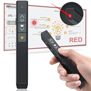 dinofire presentation clicker laser pointer for cats dogs, 100ft wireless presenter remote powerpoint clicker presentation remote, 2.4ghz presentation pointer for mac, laptop, computer cat laser toy