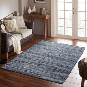 Chesapeake Denim Chindi Area Rug (5'x7')