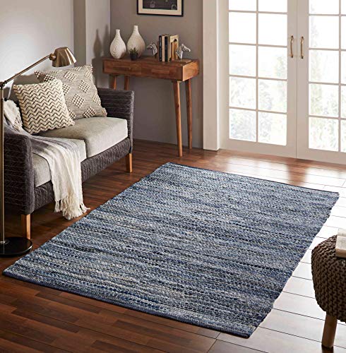 Chesapeake Denim Chindi Area Rug (5'x7')