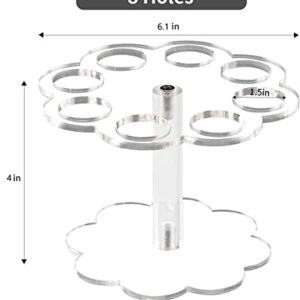 Ice Cream Cone Holder Stand Cupcake Stand with 8 Holes Capacity Clear Clear Acrylic Cone Display Stand Weddings Baby Showers Birthday Parties Anniversaries Christmas Snack Tray