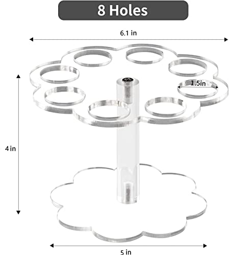 Ice Cream Cone Holder Stand Cupcake Stand with 8 Holes Capacity Clear Clear Acrylic Cone Display Stand Weddings Baby Showers Birthday Parties Anniversaries Christmas Snack Tray