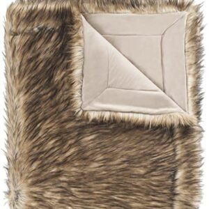 Safavieh Throws Collection Faux Racoon Throw,Brown