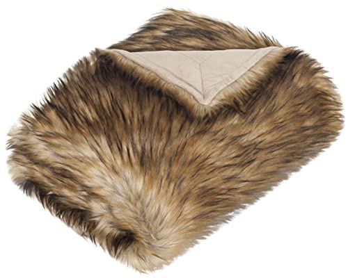 Safavieh Throws Collection Faux Racoon Throw,Brown