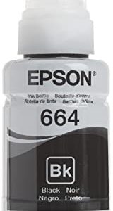 EPSON T664 EcoTank -Ink Ultra-high Capacity Bottle Black (T664120-S) for Select Epson EcoTank Printers