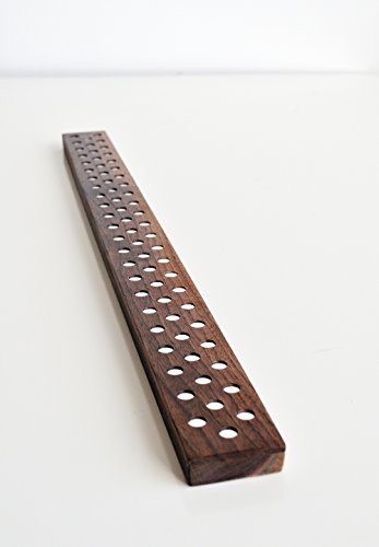 Magnetic Wooden Knife Bar Holder Strip, Cherry or Walnut, 12, 16, 20, or 24 Inch (16 Inch, Walnut)