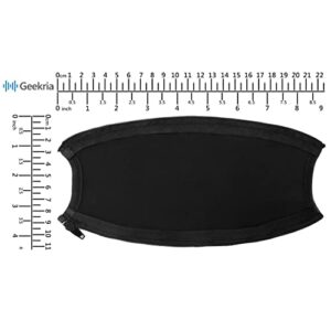 Geekria Flex Fabric Headband Cover Compatible with Sony MDR-V6, MDR-V600, MDR-V900, MDR-Z600, MDR-7506, MDR-7509, MDR-CD900ST Headphones, Head Cushion Pad Protector, Easy DIY Installation (Black)