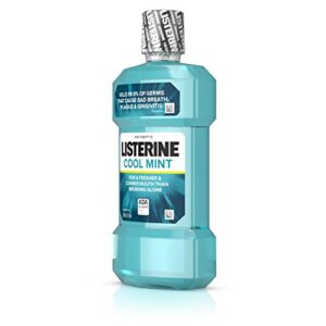 Listerine Cool Mint Antiseptic Mouthwash for Bad Breath, Plaque and Gingivitis, 250 ml