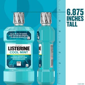 Listerine Cool Mint Antiseptic Mouthwash for Bad Breath, Plaque and Gingivitis, 250 ml