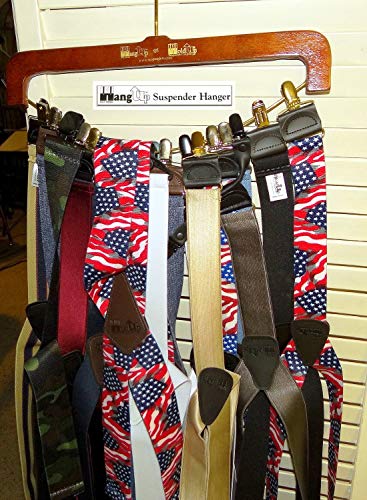 Hold-Ups Patented Hang-up Hardwood Suspender Hanger and Closet Organizer for Suspenders