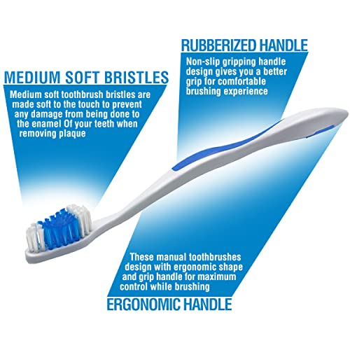 Online Best Service 100 Toothbrush Standard Classic Medium Soft Individually Wrapped