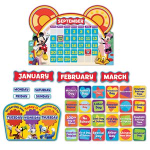 Eureka Mickey Mouse Classroom Calendar Teacher Supplies, 0.1'' x 18'' x 28'', 110pc