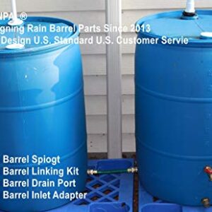 RAINPAL Rain Barrel Linking Kit (Upgraded Thicker Bulkhead Fittings and One 8 inch 3/4" I.D. hose) (RBL020)