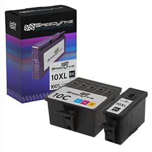speedy inks compatible ink cartridge replacement for kodak #10b & kodak #10c (1 black, 1 color, 2-pack)