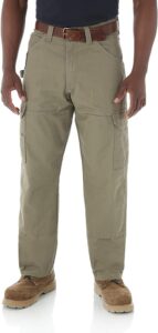 wrangler riggs workwear mens ranger work utility pants, bark, 38w x 34l us